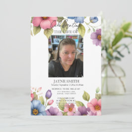 Convite Serviço de memorial botânico moderno e-vite