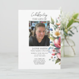 Convite Serviço de memorial botânico moderno e-vite