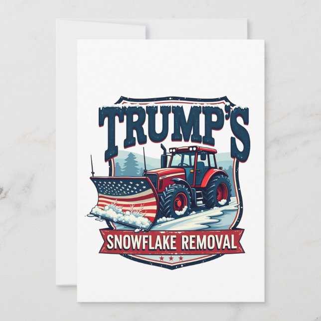 Convite Serviço de Remoção de Flocos de Neve de Trump no D (Frente)