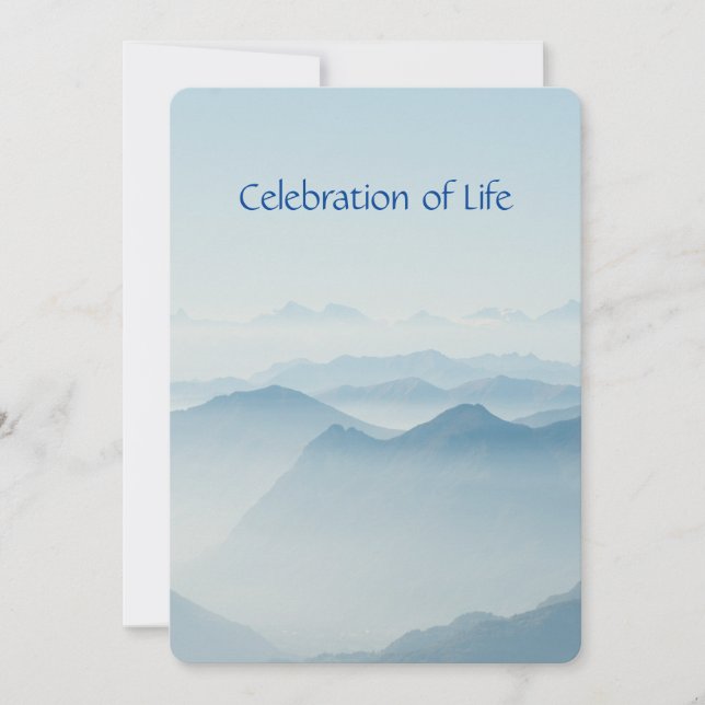 Convite Serviço Memorial Convidar Montanha Pacífica (Frente)