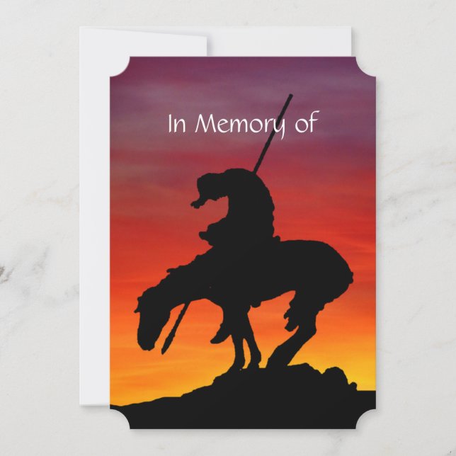 Convite Serviço Memorial Convidar Nativo das Primeiras Naç (Frente)