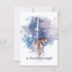 Convite Serviço Memorial Convidar Wolf Wildlife Art