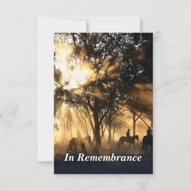 Convite Serviço Memorial Personalizado Belos Cavalos de So (Frente)