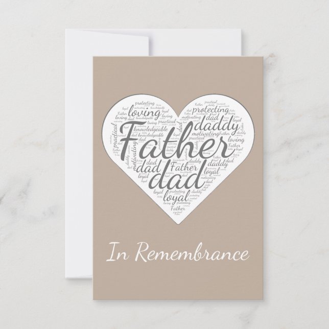 Convite Serviço Memorial Personalizado para Pai (Frente)