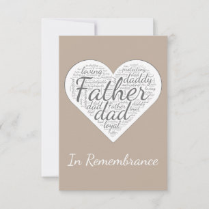 Convite Serviço Memorial Personalizado para Pai