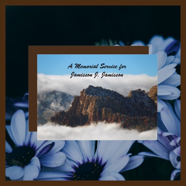 Convite Serviço Memorial, Vida de Celebração de Nuvens Nes (Criador carregado)