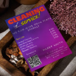 Convite Serviços De Limpeza Fizeram A Verificação De Preço<br><div class="desc">Folheto para serviços de limpeza personalizáveis com detalhes de contato,  além do código qr para vincular diretamente ao contato,  ao instagrama ou ao calendário para agendar um compromisso para seus serviços,  editar os serviços oferecidos e aprimorar a sua empresa de serviços de limpeza</div>