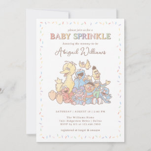 Convite Sesame Street Pals Confetti Baby Sprinkle