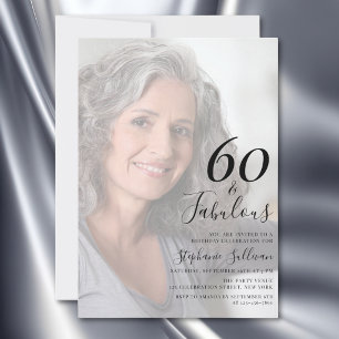 Convite Sessenta e Fabuloso Foto Aniversário de 60 anos