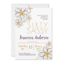 Sessenta e sassy Modern Roxo Dourado Jasmine Flora