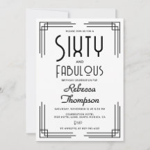 Sessenta Fabuloso Preto Branco Art Déco 60º Aniver