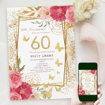 Convite Sessenta Milestone | 60.o aniversário moderno, Dou<br><div class="desc">Esta design maravilhosa combina a elegância do ouro rosa com o brilho do brilho, criando um convite verdadeiramente glamouroso que é perfeito para uma celebração de marco. Quer você esteja planejando uma reunião íntima ou uma grandiosa família, este convite vai dar o tom para um evento inesquecível. Peça seus convites...</div>