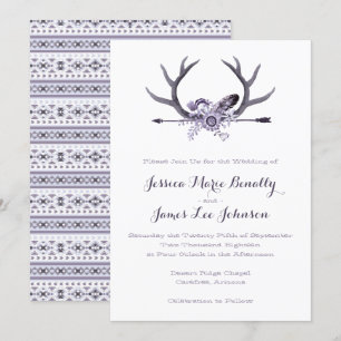 Convite Seta Tribal e Roxos