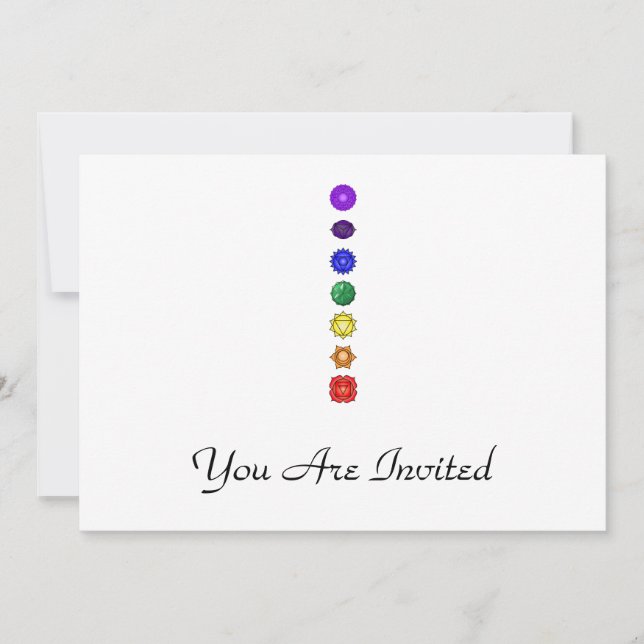 Convite Sete chakras verticais (Frente)