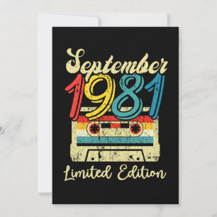 Convite Setembro de 1981 Feliz Aniversário 40º