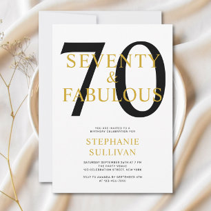 Convite Setenta e Fabuloso Aniversário de 70 anos