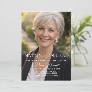 Convite Setenta e Fabuloso Foto 70º Aniversário