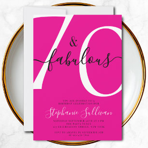 Convite Setenta e Fabuloso Script Aniversário de 70 anos R