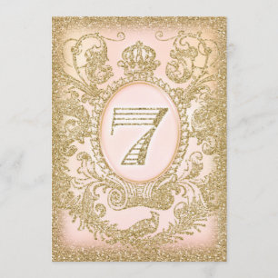 Convite Sétimo aniversário de uma vez princesa do tempo