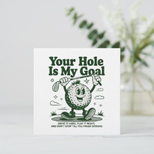 Convite Seu Buraco É Meu Objetivo Golfe Engraçado Golfe Go