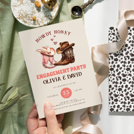 Convite Seu Cowboy Boots na Festa de noivado Ocidental