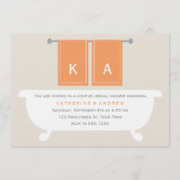 Seu e dela chá de panela de toalhas {alaranjado}