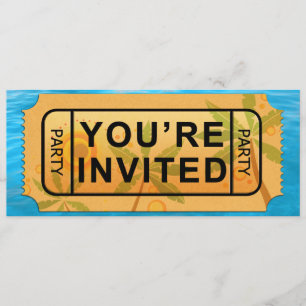 Convite Seu ingresso para o festival de diversão de verã