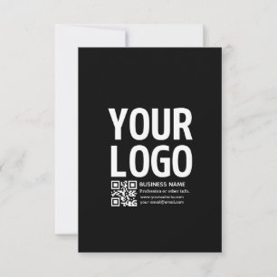 Convite Seu logotipo com código QR e texto editáveis