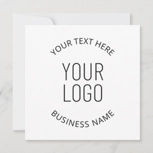 Convite Seu logotipo comercial & mensagem personalizável