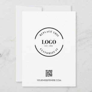 Convite Seu logotipo de empresa Código QR promocional do s