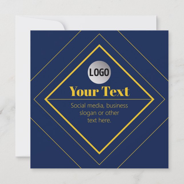 Convite Seu logotipo e modelo de design personalizável (Frente)