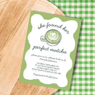 Convite Seu perfeito Chá de panela de chá verde Matcha