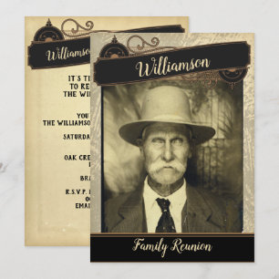 Convite Seu recolhimento da reunião de família da foto d