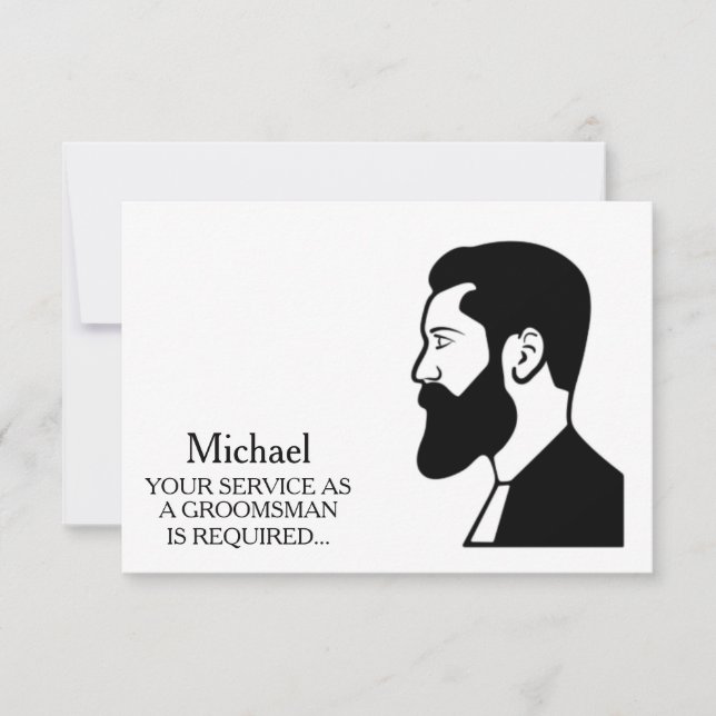 Convite Seu Serviço Como Padrinho de casamento Necessário  (Frente)