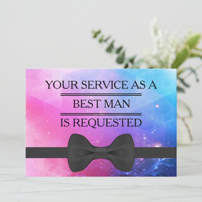 Convite Seu serviço como um Padrinho de casamento de melho (Em pé/Frente)