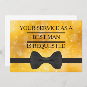 Convite Seu serviço como um Padrinho de casamento de melho