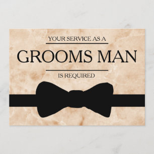 Convite Seu serviço é solicitado como Bestman Marble de vo