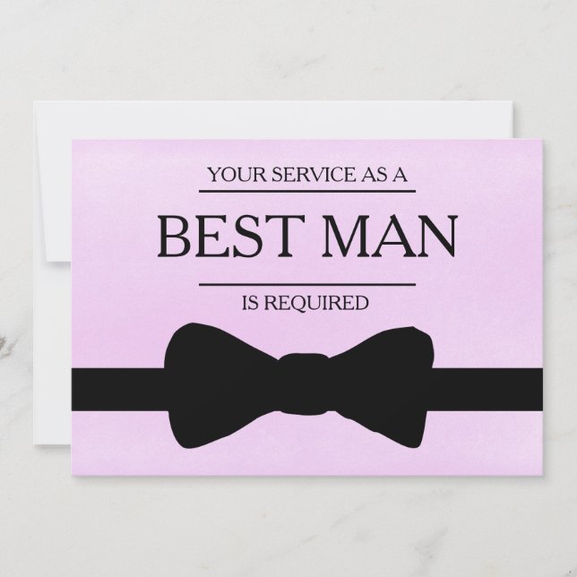 Convite Seu Serviço é Solicitado como Melhor Homem Padrinh (Frente)