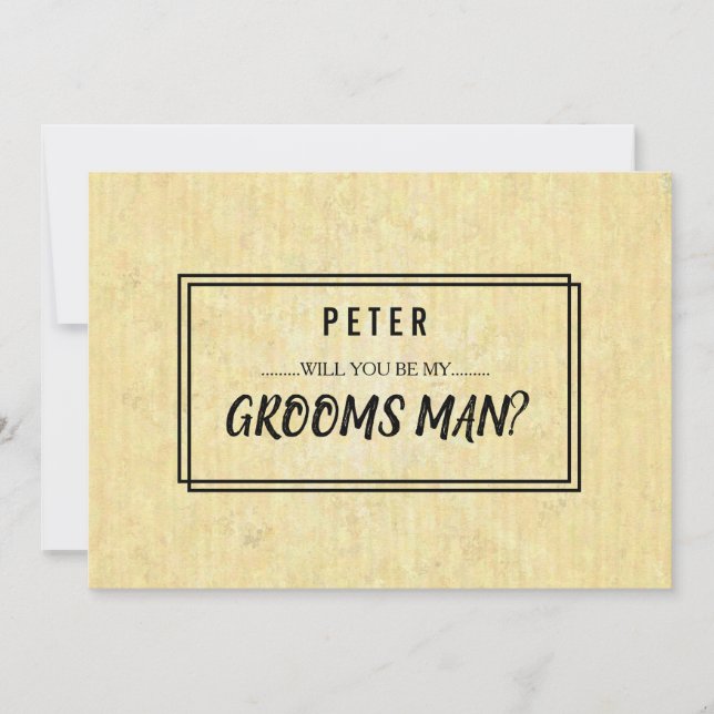 Convite Seu Serviço É Solicitado Como Melhor Padrinho de c (Frente)