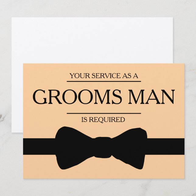 Convite Seu Serviço é Solicitado como Padrinho de Casament (Frente/Verso)