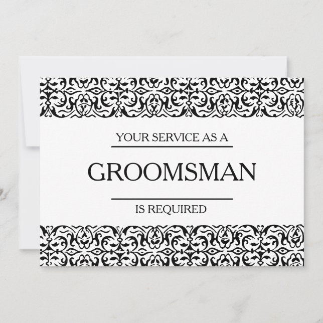 Convite Seu serviço é solicitado como Padrinho de casament (Frente)