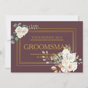 Convite Seu serviço é solicitado como Padrinho de casament