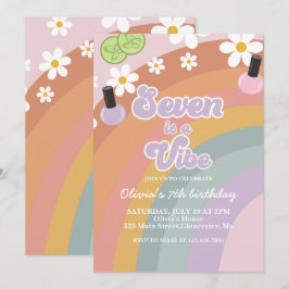 Convite Seven is a vibe Spa Arco-íris 7º Aniversário