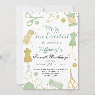 Convite Sew Excitou Parto de Costura