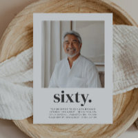 Sexagésimo Aniversário Homem Foto Quadrada