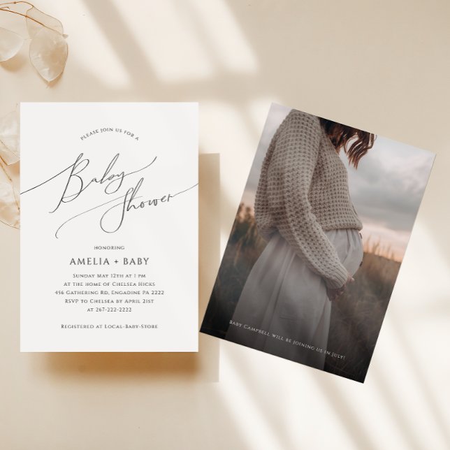 Convite Sexo Imunológico Neutro | Chá de fraldas de fotos (Criador carregado)