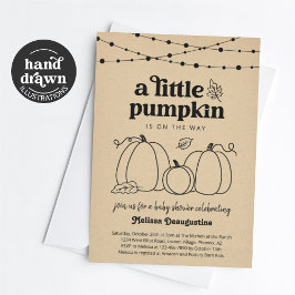 Convite Sexo Invitação Neutra do Chá de fraldas de Abóbora