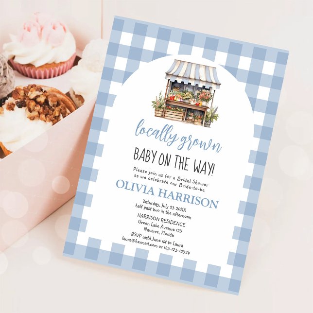 Convite Sexo Neutro de Chá de fraldas Localmente Crescido (Criador carregado)