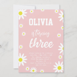 Convite Sexo Neutro de Daisy Party Boho White