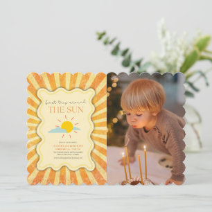 Convite Sexo neutro Primeira viagem ao redor do aniversári